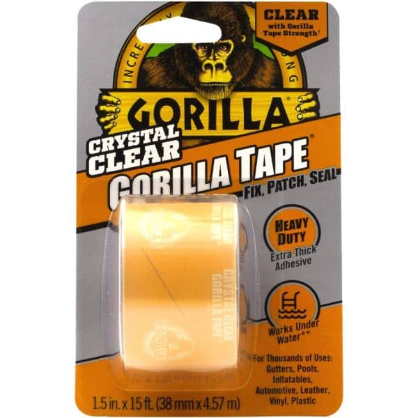 Gorilla Crystal Clear Repair Duct Tape closetsamples