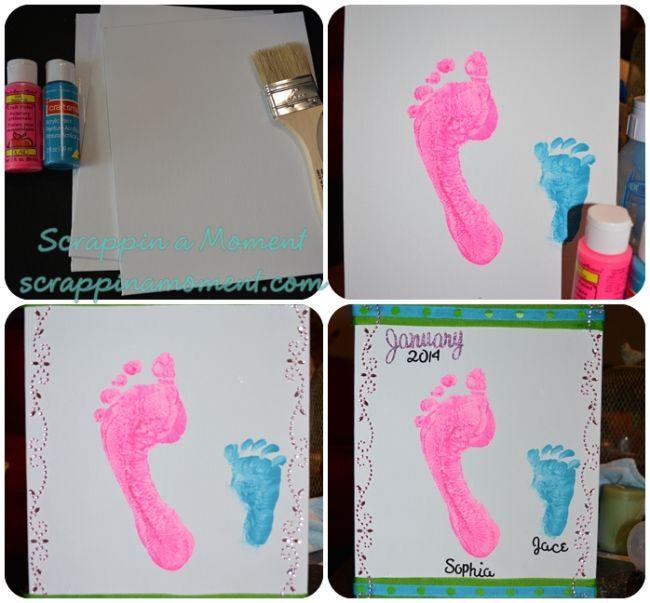 Canvas Childrens Footprint Art
