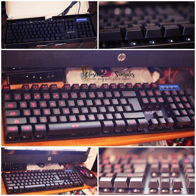 Woddo Wired Led Computer Keyboards Water Resistant Slim Gaming keyboard with 104 Backlit Anti-Ghosting Keys #Review