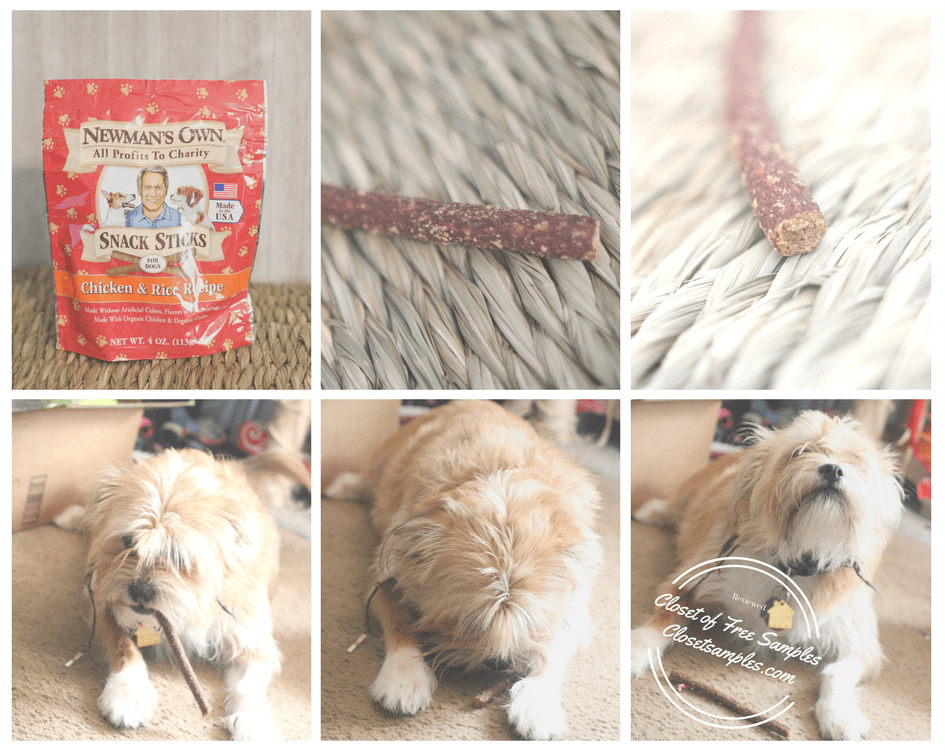 Newman's Own Organics Chicken & Rice Recipe Snack Sticks Dog Treats on Chewy.com #Review