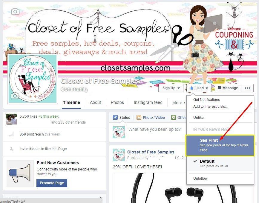 See All Closet of Free Samples Updates on Facebook!
