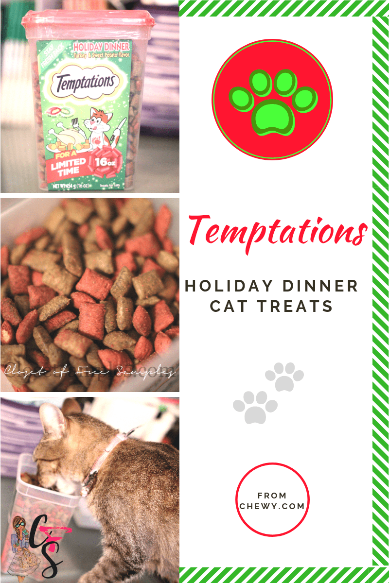 Temptations Holiday Dinner Cat Treats from Chewy.com #Review