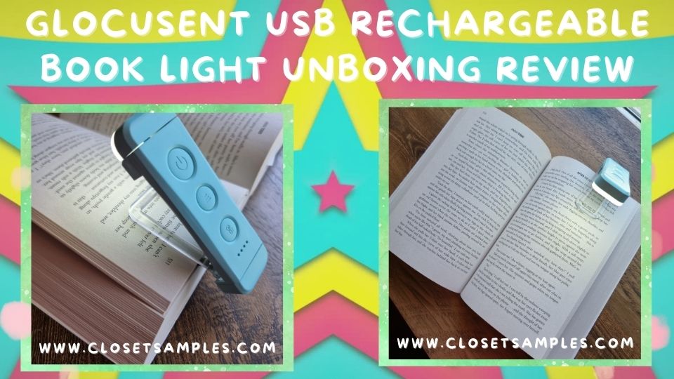 Glocusent USB Rechargeable Book Light Unboxing Review closetsamples