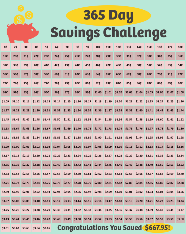 365 Day Savings Challenge!