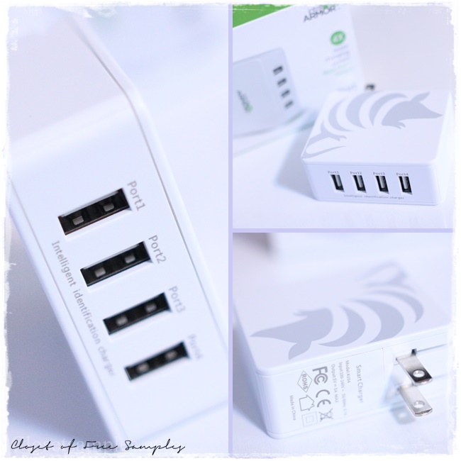 intelliARMOR 5A 4-Port USB Ultra Fast Portable Wall Charger #Review