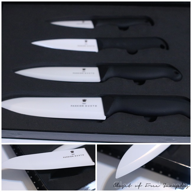 Ceramic Knife Set black white.