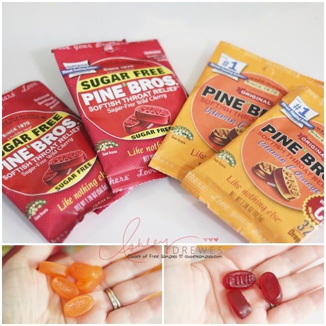 Pine Bros Vitamin C Orange and Sugar Free Cherry Softish Throat Drops #Review